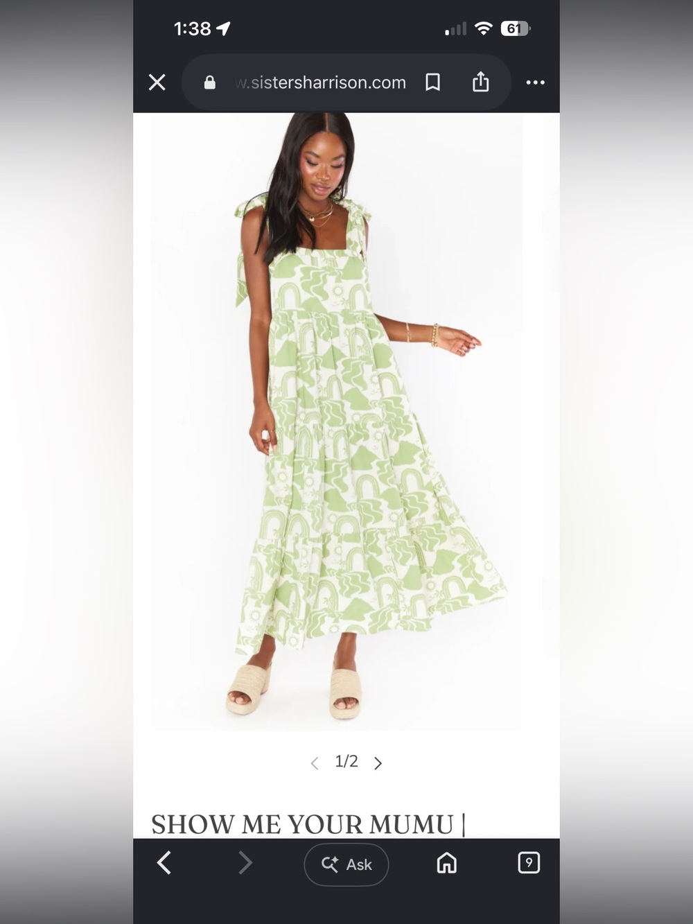 Show Me Your MUMU size medium Arabella Desert Sands dress VGUC